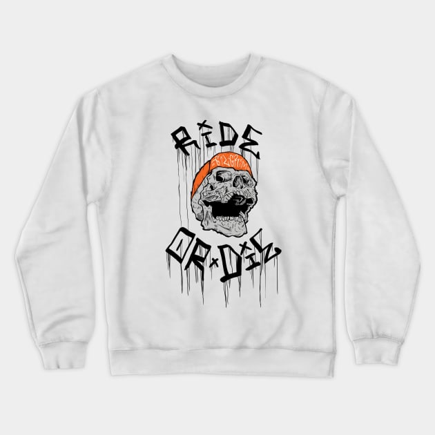 Ride or Die ORNG Crewneck Sweatshirt by gilgrim